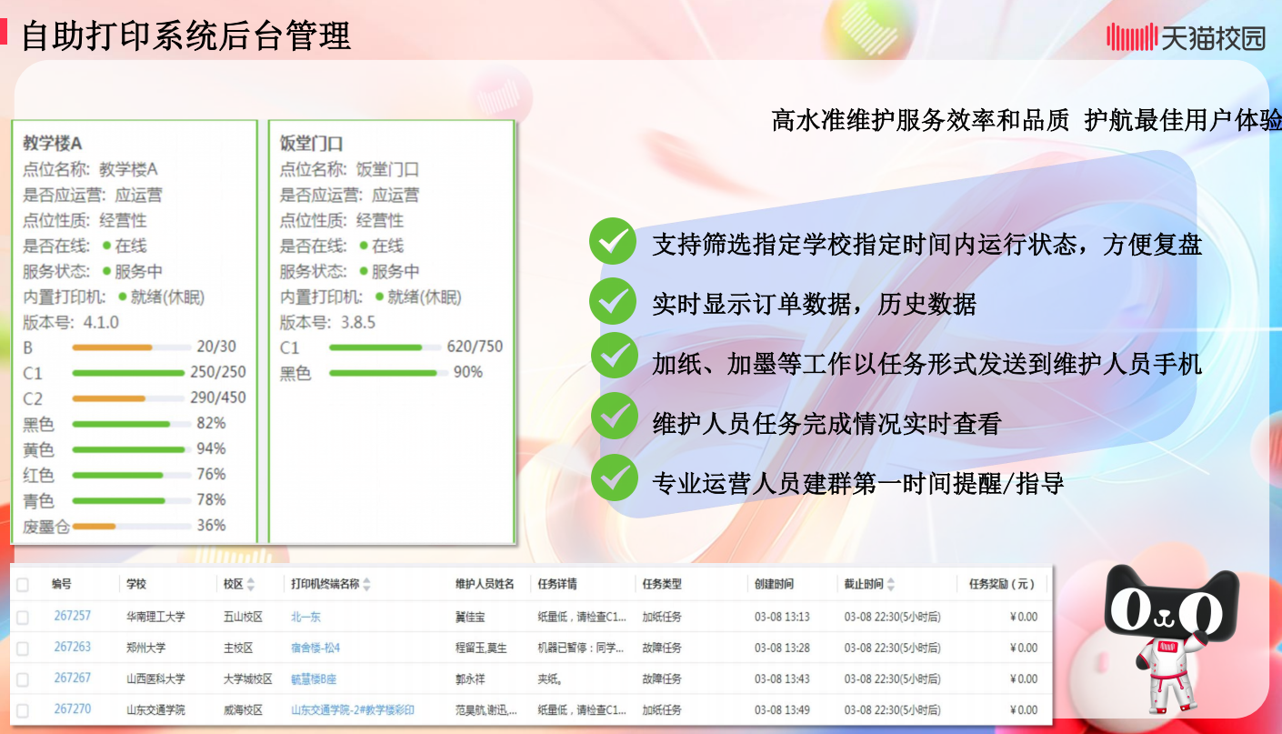 大學(xué)校園掃碼共享打印機(jī)